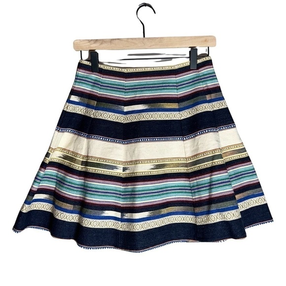 Anthropologie Chloe Oliver Embroidered Mini Skirt - Size 2 - Picture 1 of 5